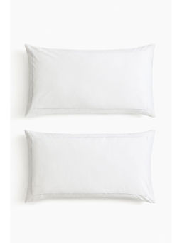H&M - White 2-Pack Cotton Sateen Pillowcases