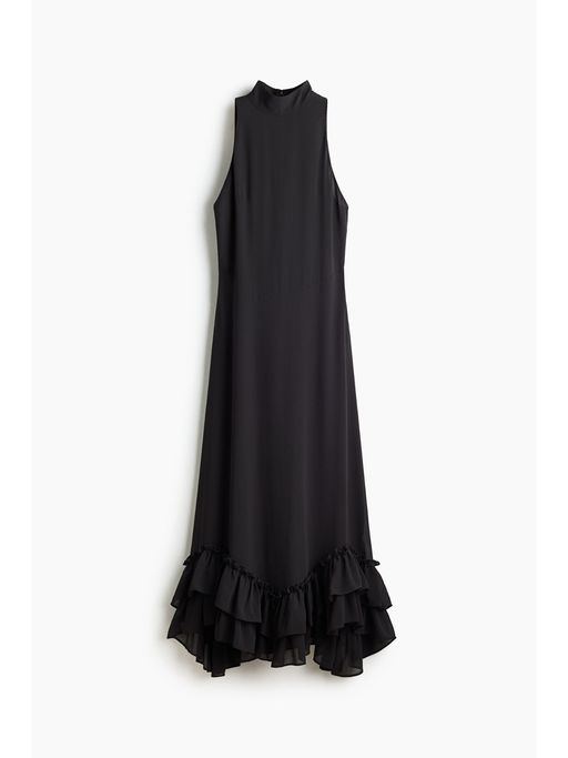 h&m black ruffle dress Ruffled tiered skirt Buy H&M Women Black Ruffled