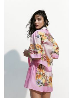 H&M - Women Multi-Color Printed pull-on shorts