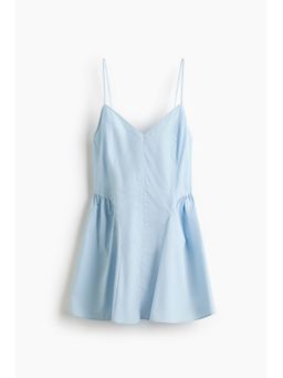 H&M - Women Blue Strappy Flared-Skirt Dress