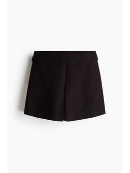 H&M - Women Black Buckle-Detail Skort