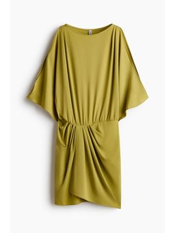 H&M - Women Green Draped Cold-Shoulder Dress