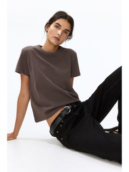 H&M - Women Beige Fitted T-Shirt