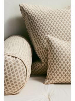 H&M - Beige Jacquard-Weave Outdoor Bolster