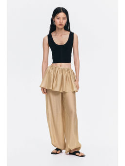 H&M - Women White Skirt-Layered Balloon Trousers