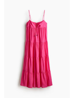 H&M - Women Pink Tiered Strappy Dress