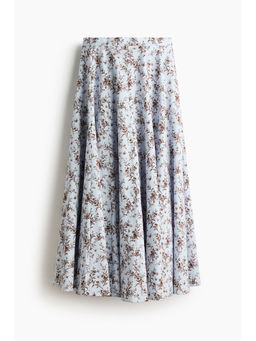 H&M - Women Blue Cotton Poplin Skirt