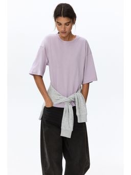 H&M - Women Purple Loose-Fit T-Shirt