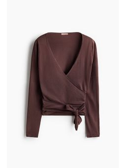 H&M - Women Beige Fine-Knit Wrap Cardigan