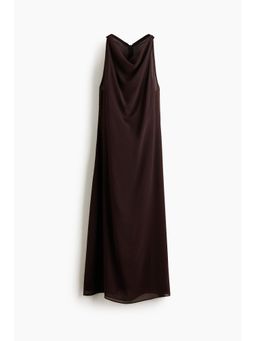H&M - Women Brown Sleeveless Cowl-Neck Dress