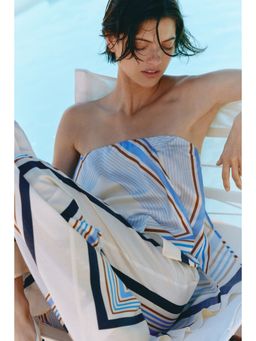 H&M - Women Beige Asymmetric Bandeau Top
