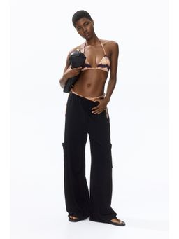 H&M - Women Black Cargo Drawstring Trousers