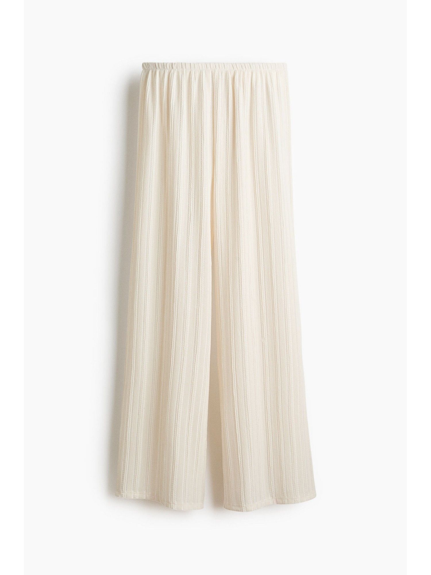 h&m Women Beige Crinkled Pull-On Trousers-picture-17