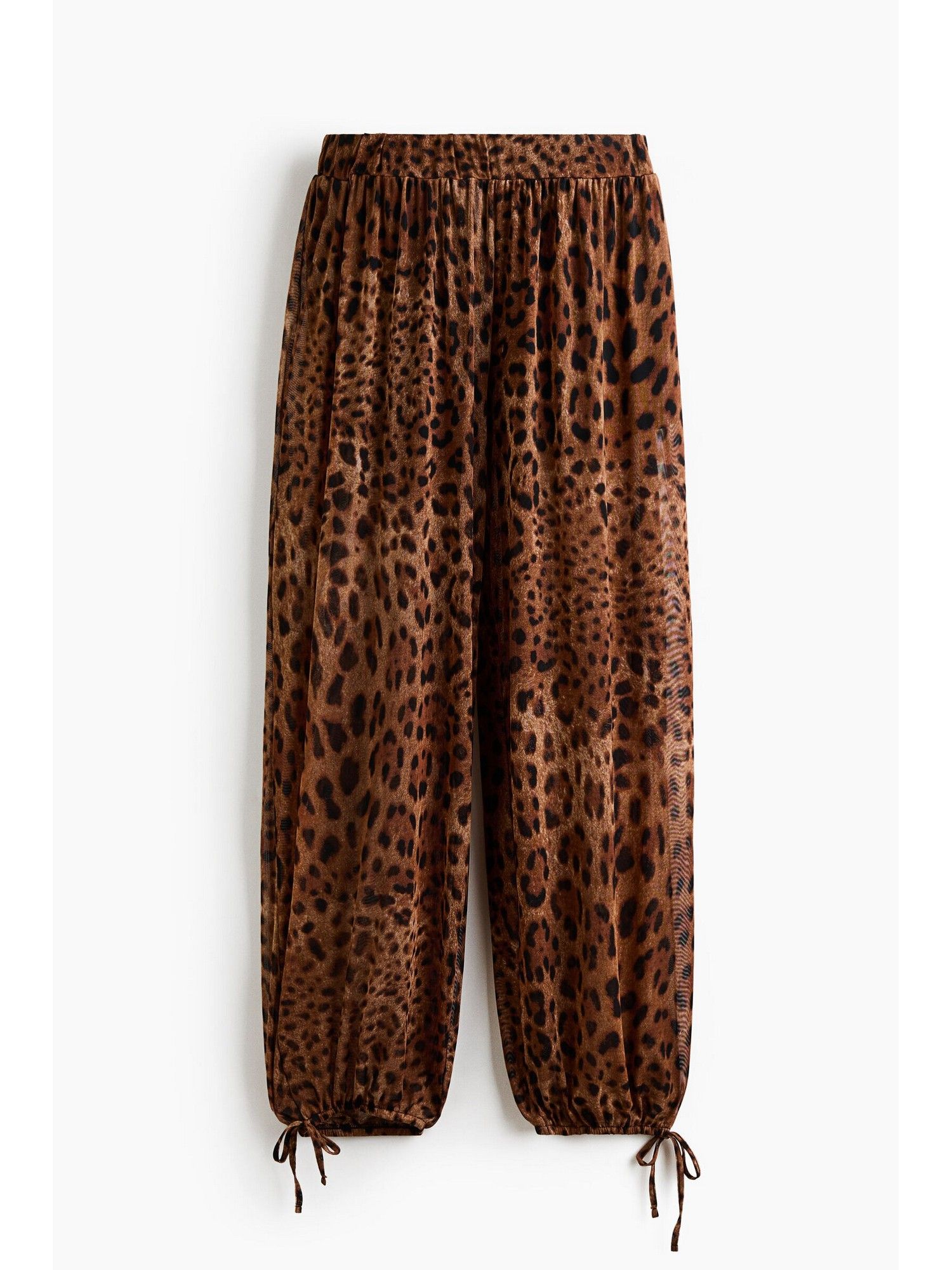 h&m Women Beige Mesh Balloon Trousers-picture-40
