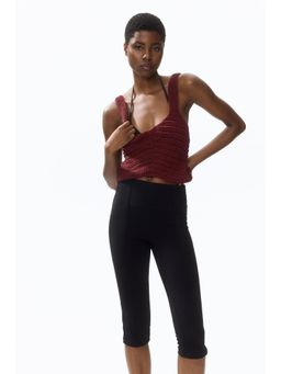 H&M - Women Red Crochet-Look Top