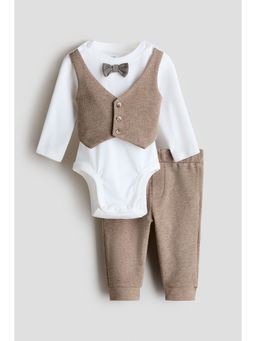 H&M - Boys Beige 2-Piece Dressy Set