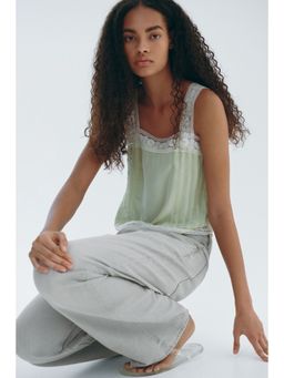 H&M - Women Grey Wide High Jeans