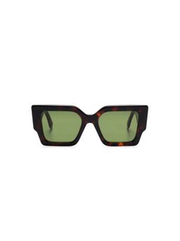 OFF-WHITE - Acetate Brown Square Sunglass for Unisex-Oeri12816055 (55)