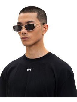 Off-White - Metal Gold Rectangle Sunglass for Unisex-Ow1027760760 (60)
