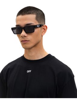 Off-White - Acetate Black Rectangle Sunglass for Unisex-Ow1032100755 (55)