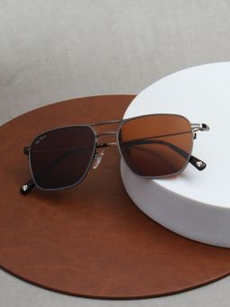 TED SMITH - Metal Brown Square Sunglass for Unisex-Sun-Airstar 1_C5 (54)