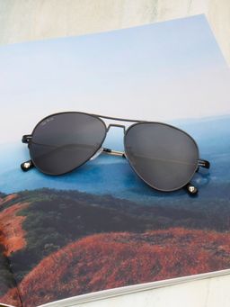 TED SMITH - Metal Black Pilot Sunglass for Unisex-Sun-Airstar 2_C1 (56)