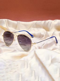 TED SMITH - Metal Grey Pilot Sunglass for Unisex-Sun-Airstar 2_C3 (56)