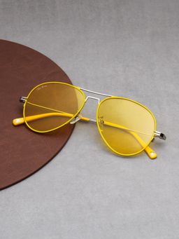 TED SMITH - Metal Yellow Pilot Sunglass for Unisex-Sun-Airstar 2_C5 (56)