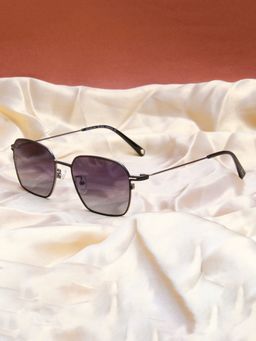 TED SMITH - Metal Grey Square Sunglass for Unisex-Sun-Thinray 1_C1 (52)
