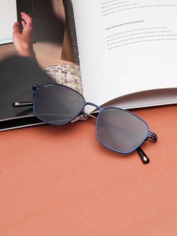 TED SMITH - Metal Grey Square Sunglass for Unisex-Sun-Thinray 2_C3 (51)