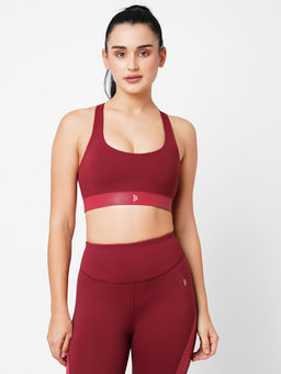 BODD ACTIVE - Aurora Red Tie Up Sports Bra