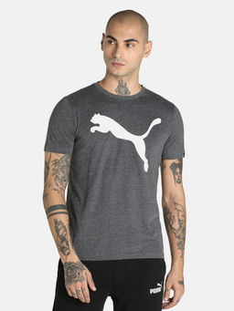 Puma - Ess Big Cat Heather Tee Men Black T-shirt
