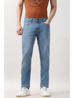 Peter England - Men Blue Light Wash Jeans
