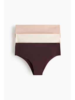 H&M - Women Brown 3-pack sports hipster briefs with DryMove