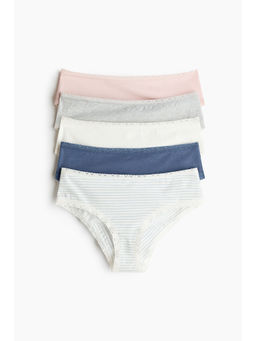 H&M - Women Multi-Color 5-pack cotton hipster briefs
