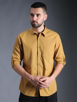 High Star - Classic Roll Up Sleeves Pure Cotton Casual Shirt