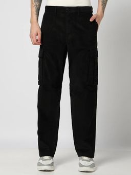 GAP - Men Black Solid Cargo