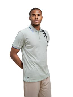 roar for good - Earth Green Printed Organic Cotton Polo T-Shirt