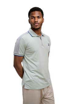 roar for good - Earth Green Colorblock Organic Cotton Polo T-Shirt