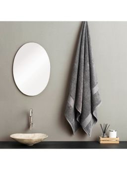 Ddecor Live Beautiful - Grey Cotton 500 GSM Bath Towel - Pack of 1