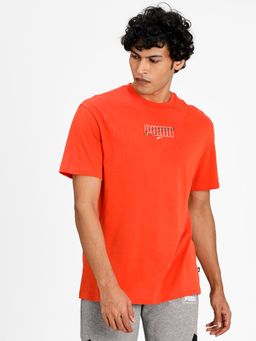 Puma - Rebel Graphic Relaxed Men Orange T-Shirt