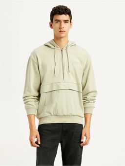 Levi's - Men's Brand Logo Beige Hooded Sweatshirt