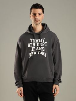 Tommy Hilfiger - Printed Oversized Fit Cotton Hoodie