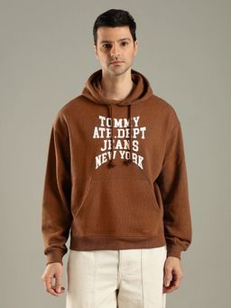 Tommy Hilfiger - Printed Oversized Fit Cotton Hoodie