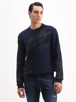 Rare Rabbit - Regular Fit Printed Sweater
