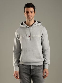 Tommy Hilfiger - Embroidered Logo Regular Fit Cotton Hoodie