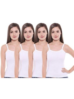 Bodycare - Pack of 4 Regular U Neck Camisole in White Colour