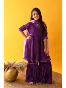 KALP - Purple Sharara (Set of 3)