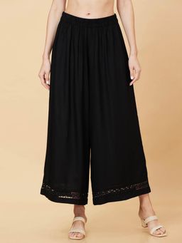 Bcz Style - Black Solid/Plain Loose Palazzo