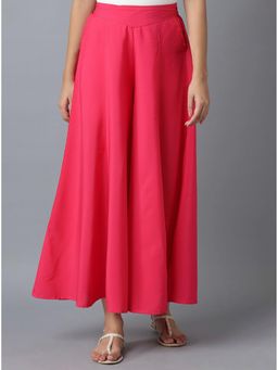 Bcz Style - Pink Solid/Plain Loose Palazzo